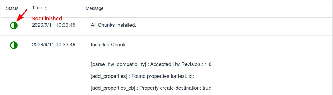 hawkBit Status still Pending update after client download and install