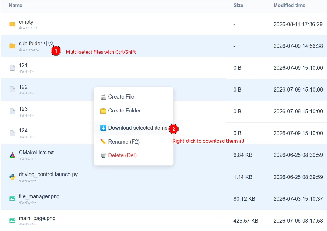 multi-file selection